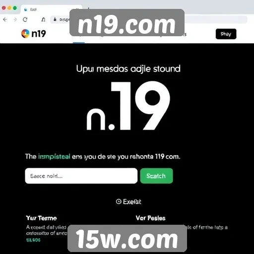 Análise da interface do usuário do site n19.com